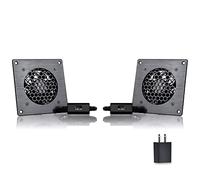 SCCCF USB cabinet 80MM fan Quiet Cooling Fan System 4" with Speed Control, for Home Theater AV Cabinets (2PACK)
