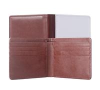 SCCFMM 10 Pieces Sublimation Blanks Brown Color Wallets for Men Card Holder Gifts Wallets DIY Heat Transfer Sublimation Print Wallet DIY Craft for Father's Day