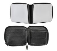 SCCFMM 10 Pieces Sublimation Wallet Double Side Blank Pu Leather Men's Women's Zipper Card Holder Organizer Bag Coin Purse DIY Heat Transfer Print Crafts For Father's Day