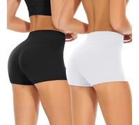 SCCGKP 2 Pack Slip Shorts for Under Dress Anti Chafing Shorts Boyshorts Panties for Women,Workout Yoga Bike Shorts