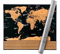 Scch Off World Map Poster Interactive Travel Atlas Decor Large e Gift