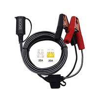 SCCKE 14.8FT/4.5m 14AWG 20A 12V 24V Female Car Cigarette Lighter Socket to Battery Alligator Crocodile Clips Connector, Car Battery Clamp-on Extension Charge Cable with 20A Fuse