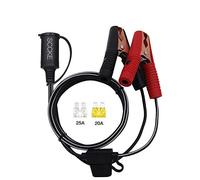 SCCKE 6FT/1.8m 14AWG 20A 12V 24V Female Car Cigarette Lighter Socket to Battery Alligator Crocodile Clips Connector, Car Battery Clamp-on Extension Charge Cable with 20A Fuse
