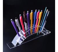 sccsport Rainbow Pen Display Stand 12-Slots Premium Clear Acrylic Holder for Pen, Makeup Brush, E-Cigarette, Vapor, Pencil Display Stand. Premium Quality & Durable