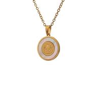 Scddboy Saint Benedict Medal Necklace for Men,Stainless Steel Christian Sacrament Medal Anti-evil Jewelry Coin Pendant Necklace, Stainless Steel, saint benedict