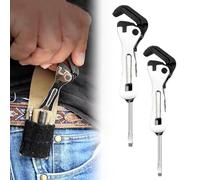 SCDOA 1/2PCS Micro Stubby Pipe Vise Wrench，Pipe Vise Micro Stubby，Micro Self Adjusting Wrench，Universal Size 2 in 1 Wrench Tool for Tight Spaces(2pcs)