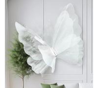 SCDOA 50CM Giant White Silk Yarn Artificial Butterfly, Wedding Party Outdoor Holiday Decoration, Realistic Style, Decorative Butterflies
