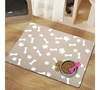 SCDZCAR Pet Feeding Mat-Absorbent Dog Food Mat-Dog Mat for Food and Water Quick Dry Water Dispenser Mat for Dog and Cat for Messy Drinkers Dog Stuff Dog Accessories (Light Grey, 17"x28")