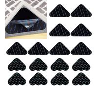 SCDZY 16 PCS Rug Gripper for Carpeted Floor, Carpet Stickers for Rugs On Carpet Anti Slip Rug Grip Mat for Carpets Rug Stickers for Wooden Floors Mat Grippers Reusable Rug Tape