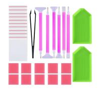 SCDZY 29 Pcs Diamond Art Tools Kit, Premium Diamond Painting Accessories with Pens,Trays and Glue, Gem Art Tools Easy Use for Adults, Kids for DIY Lover