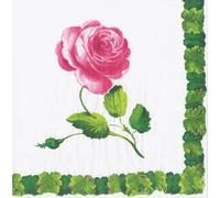 Sceaux Chic Pink Rose Caspari Paper Table Napkins 33 cm Square 3 ply Lunch Napkins