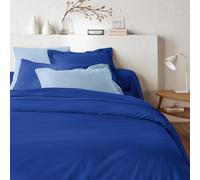 Scénario Plain 100% Cotton Zipped Duvet Cover royal blue