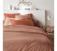 Scénario Plain 100% Cotton Zipped Duvet Cover Sienna