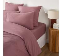 Scenario Plain 100% Washed Cotton Duvet Cover Fig
