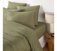 Scenario Plain 100% Washed Cotton Duvet Cover Khaki