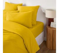 Scenario Plain 100% Washed Cotton Duvet Cover Sunflower Yellow