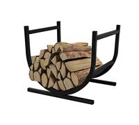 SCENDOR 17.5" Firewood Log Rack - U-Shaped Heavy-Duty Iron Log Rack for Indoor/Outdoor Storage