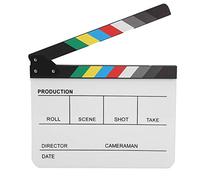 Scene Acrylic Clapperboard, Director TV Movie Cut Action Scene Clapper Board for Shoot Props/Advertisement/Home Decoration/Cosplay/Background with Pen