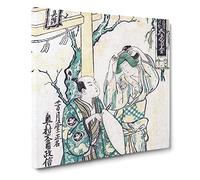 Scene from a Drama by Okumura Masanobu Canvas Print | Gallery Wrapped 30mm Frame Wall Art | 14x14 inches | Ready to Hang | Asian Picture | Living Room Bedroom Lounge Office