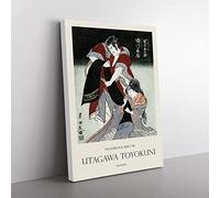 Scene From A Drama By Utagawa Toyokuni Exhibition Museum Asian Japanese Canvas Wall Art Print Ready to Hang, Framed Picture for Living Room Bedroom Home Office Décor, 60x40 cm (24x16 Inch)