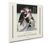 Scene From A Drama By Utagawa Toyokuni Exhibition Museum Asian Japanese Canvas Wall Art Print Ready to Hang, Framed Picture for Living Room Bedroom Home Office Décor, 20x20 Inch (50x50 cm)