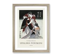 Scene From A Drama By Utagawa Toyokuni Exhibition Museum Asian Japanese Framed Wall Art Print, Ready to Hang Picture for Living Room Bedroom Home Office Décor, Oak A3 (34 x 46 cm)