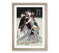 Scene from a Drama by Utagawa Toyokuni Framed Print | A2 Oak Framed Wall Art | Ready to Hang | Modern Nature Picture | Living Room Bedroom Lounge Office