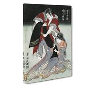 Scene from a Drama by Utagawa Toyokuni Painting Canvas Print | Gallery Wrapped 30mm Frame Wall Art | 30x20 inches | Ready to Hang | Asian Picture | Living Room Bedroom Lounge Office
