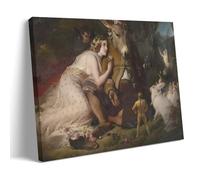 Scene from A Midsummer Night's Dream, C. 1850 By Edwin Landseer Artist's Works Printed Posters Wall Art Canvas Prints Hanging Picture Home Decors Idea 16x24inch(40x60cm)