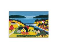 Scene Near Bear River by Maud Lewis Painting Art Poster Room Aesthetic Print Art Wall Canvas Modern Bedroom Decor 16x24inch(40x60cm)