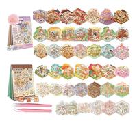 Scene Sticker Book for Kids, 40 Sets of 3D Sticker Scenes for Adults Fun Cute Kawaii Stickers 3D Miniature Scene Therapy, 3D House Stickers Kit Relief Stress Pass The Time, Holiday & Christmas Fun