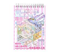 Scene Sticker Book with Background Cardstock Sheets for Artistic Expression Development Landscape Hands on Activity