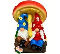 Scene Under The Mushroom Canopy Family Figurines Resin Decorations Handmade Gnomes Ornaments Decor For Micro Landscape Patio Home Winter Table Decor Ornaments Gift