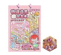 Scene with 3D Stickers, DIY Landscape Decorations, Sticker Book with Miniature Scene - for Children Adults Art Journaling School Projects