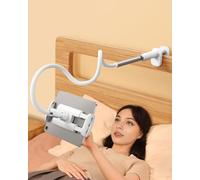 SCENEIN Gooseneck Tablet Holder for Bed, Flexible Long Arm Tablet Mount Stand for Reading in Bed, Compatible with iPad Mini Pro Air Phone Switch Samsung Galaxy Tabs Kindle Fire, More 4.7-12.9" Devices