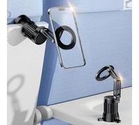 scenein Magnetic Airplane Phone Holder Mount, Long Flight Essentials Travel Accessories for iPhone 16 15 14 13 12, Foldable Phone Holder for Plane Seat Back, Best Gifts for Travelers Women Man Travel