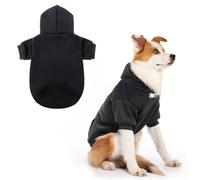 SCENEREAL Dog Hoodie Sweaters for Small Medium Large Size Dogs, Fleece Sweatshirt with Hat and Pocket,Soft Cold Winter All Weather Dog Clothes for S to XL Sized Dogs,Black (SM)