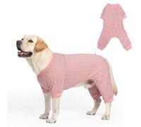 SCENEREAL Dog Pajamas for Small to Large Dogs, Knitted Pet Sweater Warm Puppy Winter Coat Clothes, Soft Onesie Jammies Pjs Outfits for Doggie, Pink XL