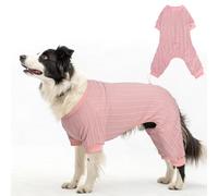 SCENEREAL Dog Pajamas for Small to Large Dogs, Knitted Pet Sweater Warm Puppy Winter Coat Clothes, Soft Onesie Jammies Pjs Outfits for Doggie, Pink L