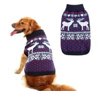 SCENEREAL Dog Sweater for Large Sized Dogs Girl Boy, Turtleneck Pullover Winter Puppy Clothes, Christmas Outfits, Pet Sweatshirt Apparel Knitwear for Golden Retriever, Labrador, Rottweiler, XL