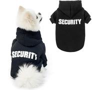 SCENEREAL Security Dog Hoodie Sweaters for Small Medium Large Dogs, Brushed Fleece Dog Clothes with Hat,Soft Cotton Winter Spring Coat All Weather Clothes, Classic Halloween Costume with Leash Hole