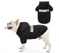 SCENEREAL Security Dog Hoodie Sweaters for Small Medium Large Dogs, Brushed Fleece Dog Clothes with Hat,Soft Cotton Winter Spring Coat All Weather Clothes, Classic Halloween Costume with Leash Hole