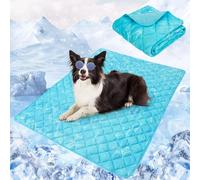 SCENEREAL Upgraded Dog Cooling Mat for Small Meduim Breeds Dogs, 28"x40" Reversible Self- Cooling Mat for Summer Heat, Ice Cool Soft Pet Throw Blanket Use in Couch, Car, Seat, Bed- Machine Washable