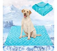 SCENEREAL Upgraded Dog Cooling Mat for Small Meduim Breeds Dogs, 40"x60" Reversible Self- Cooling Mat for Summer Heat, Ice Cool Soft Pet Throw Blanket Use in Couch, Car, Seat, Bed- Machine Washable