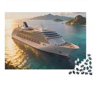 Scenery 1000 Piece Jigsaw Puzzle Premium Paper Best Jigsaw Puzzles Cruise Ship Adult Puzzles Home Decor Family Puzzle Birthday Gift 38x26cm/1000pcs