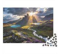 Scenery 1000 Piece Jigsaw Puzzle Premium Paper Best Jigsaw Puzzles Scottish Highlands Adult Puzzles Home Decor Therapeutic Puzzle Easter 52x38cm/1000pcs