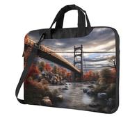 Scenery Bridge Laptop Tote Bag for Men Women 14 inch Laptop Sleeve Shoulder Briefcase Messenger Computer Bag