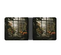 Scenery in The Window Wallet for Men & Women Ultra Slim PU Leather Bifold Wallet, Credit Card Holder for Travel