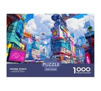 Scenery Jigsaw Puzzle 1000 Pieces Relaxing Entertainment Adults Teens Cyber City Premium Box Poster 70x50cm/1000pcs