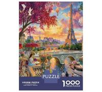 Scenery of The Seine River in Paris Jigsaw Puzzles for Adults Kids Puzzles 1000 Piece Impossible Puzzle Home Decoration Gifts 38x26cm/1000pcs
